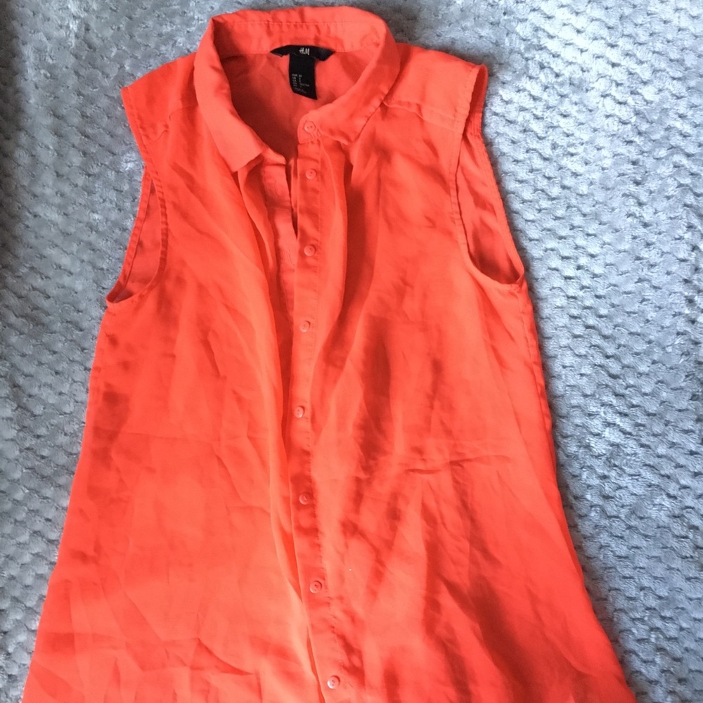 Small H&M red chiffon blouse